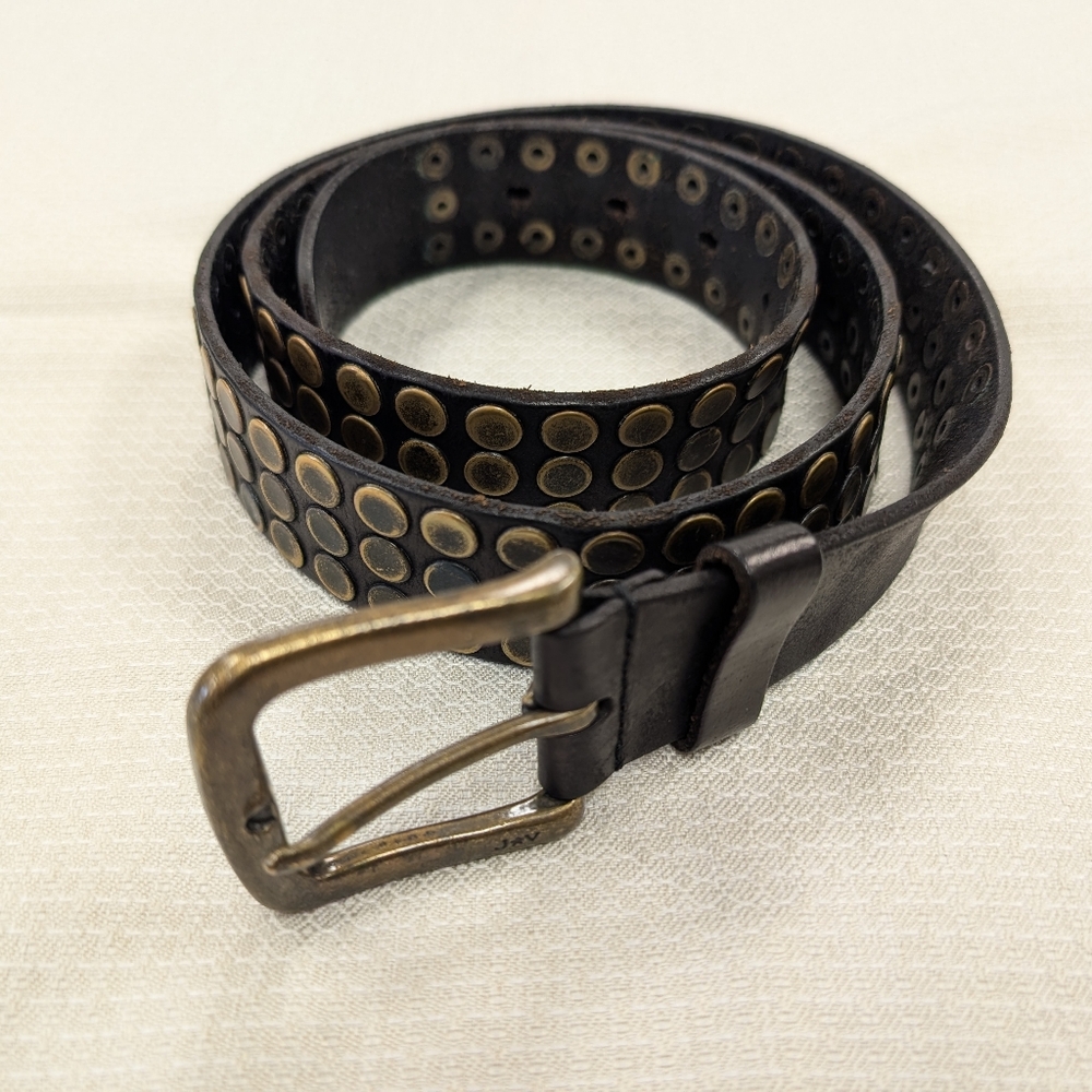 John Varvartos Star USA Studded Leather Belt 38/95